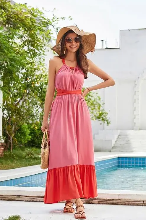 Buy GRACE KARIN's Halter Maxi Dress online in USA - Amazon finds