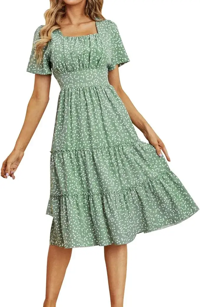 Buy Generic's Petite Floral Print Midi Dress Online in USA - Amazon finds