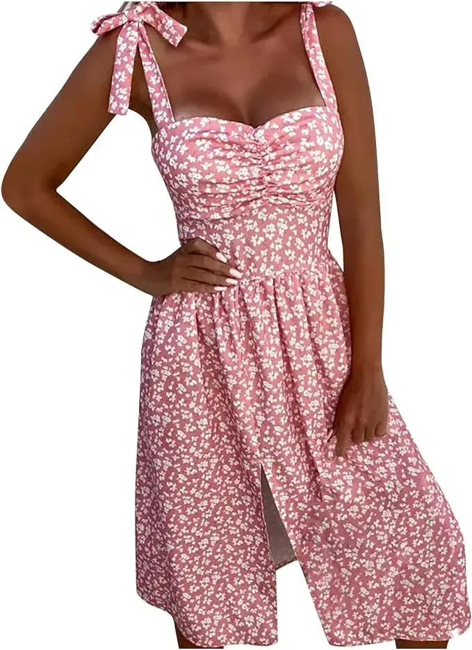 Buy Summer Trendy Spaghetti Straps Swing Dress Online in USA - Amazon finds