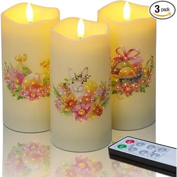 Buy Eywamage Easter Fiber Optic Flameless LED Candles Online on Amazon USA