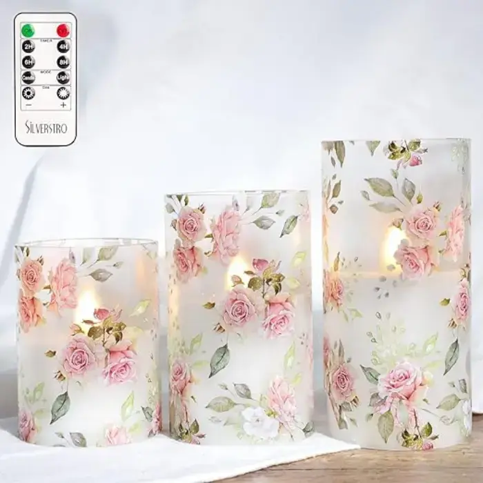 Buy Silverstro Rose Flameless Candles Online on Amazon USA