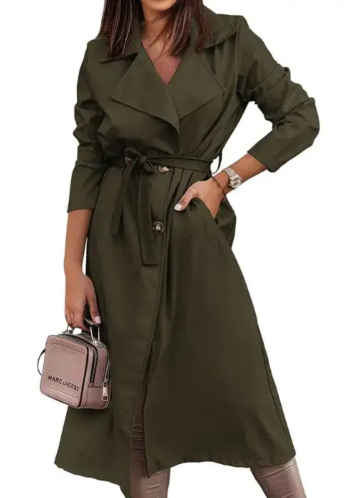 Buy KIRUNDO Women's Long Trench Coat Online on Amazon USA