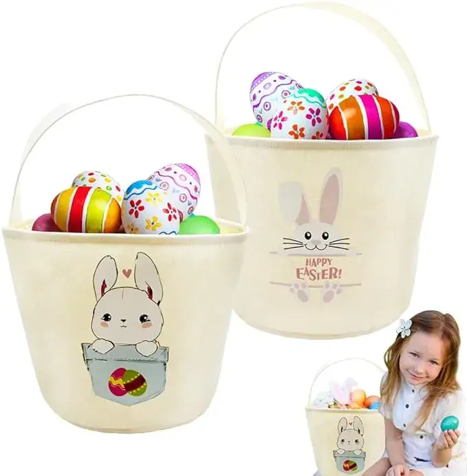 Buy UMEELR Easter Bunny Basket, 2pcs Egg Bags Online in USA