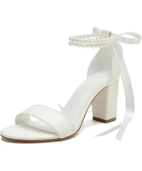 Buy Block Heel Wedding Shoes for Bride Online on Amazon in USA