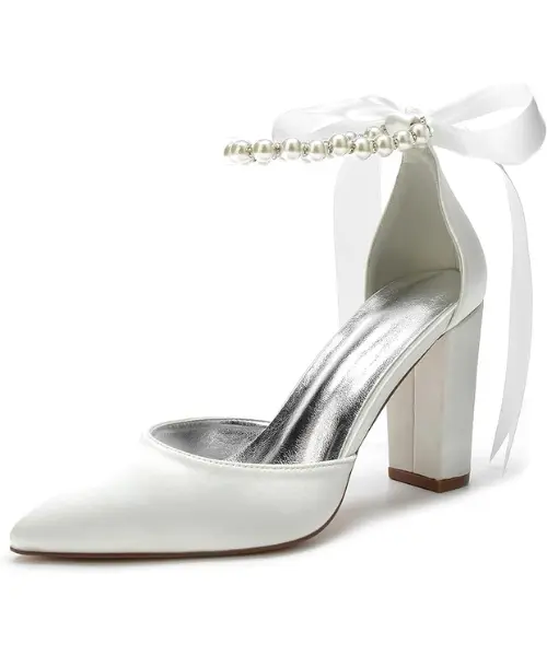 Buy Pearl White Wedding Shoes Online on Amazon in USA