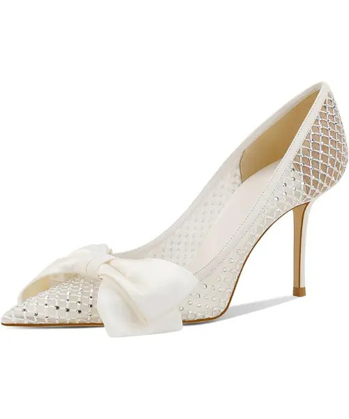 Buy Women's Lace Wedding Pumps with Rhinestone Bow Heels Online on Amazon in USA
