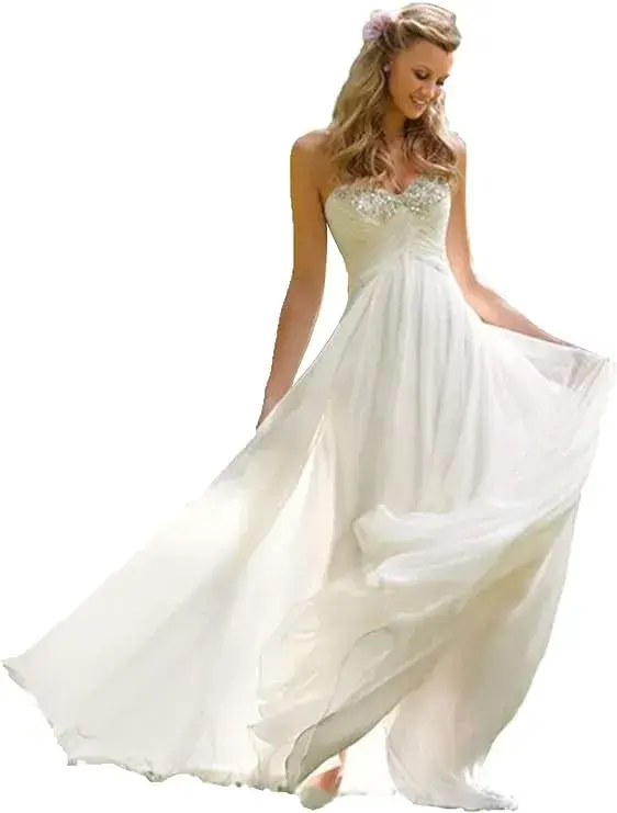 Lace Chiffion Dress for Bride - Pearls Bride Gowns Online in USA