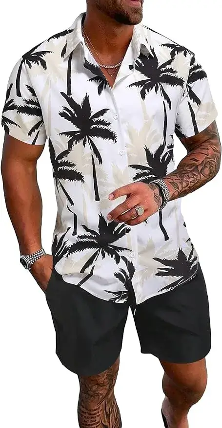 Buy SOLY HUX Men's Tropical Print Shirt and Shorts Set Online in USA - Amazon finds