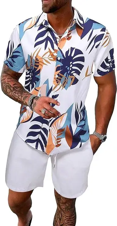 Buy SOLY HUX's Navy Blue Tropical 2-Piece Hawaiian Set Online in USA - Amazon finds