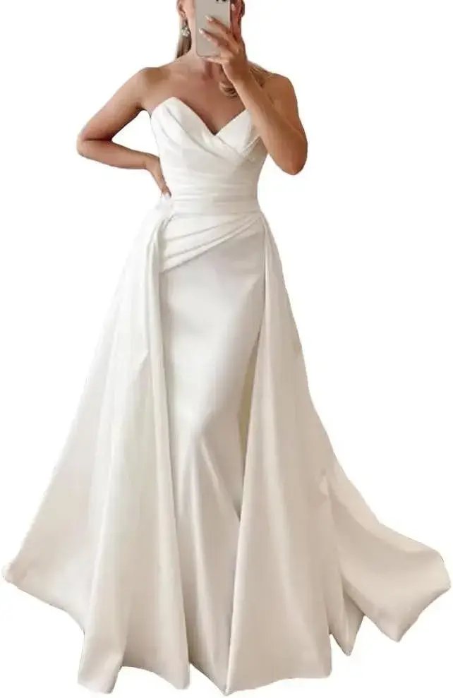 Simple Satin Wedding Dresses for Bride in USA - Amazon Finds