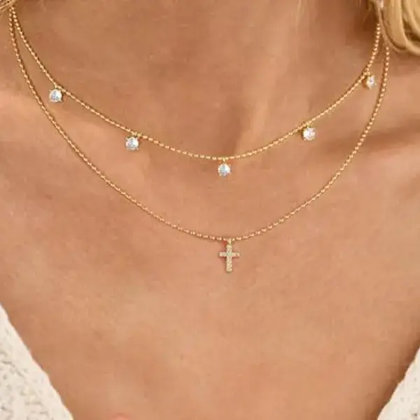 Buy 18K Gold Plated Cross Pendant Necklace Online on Amazon in USA