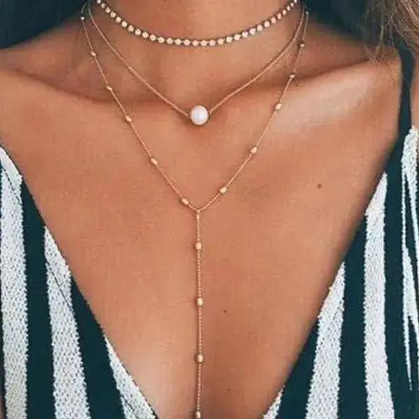 Buy Choistily Gold Layered Necklace Set Online on Amazon USA