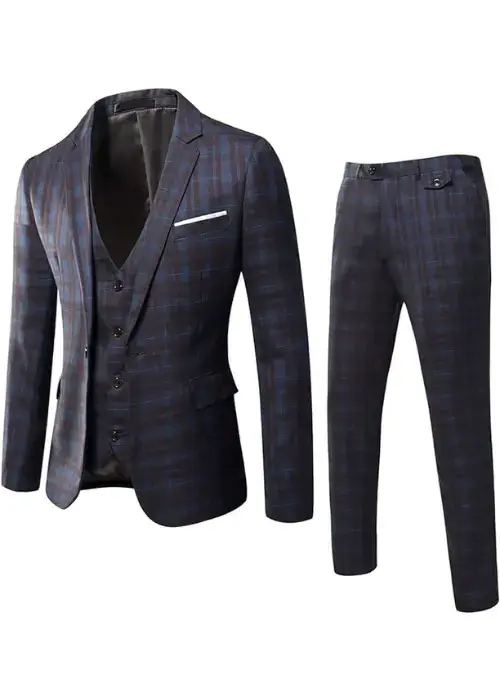 Buy WULFUL's Light Coffee Slim Fit 3-Piece Suit Set Online on Amazon USA