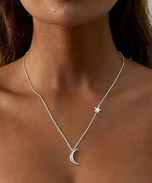 Buy Tasiso Dainty Silver Moon and Star Pendant Necklace Online on Amazon in USA