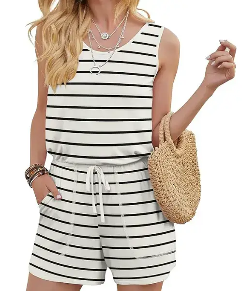 Summer Romper Casual Short Jumpsuits With Pockets Online in USA