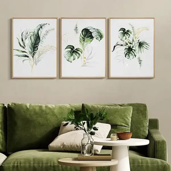 Chic Botanical Framed Canvas Wall Art Set Online in USA - Amazon finds