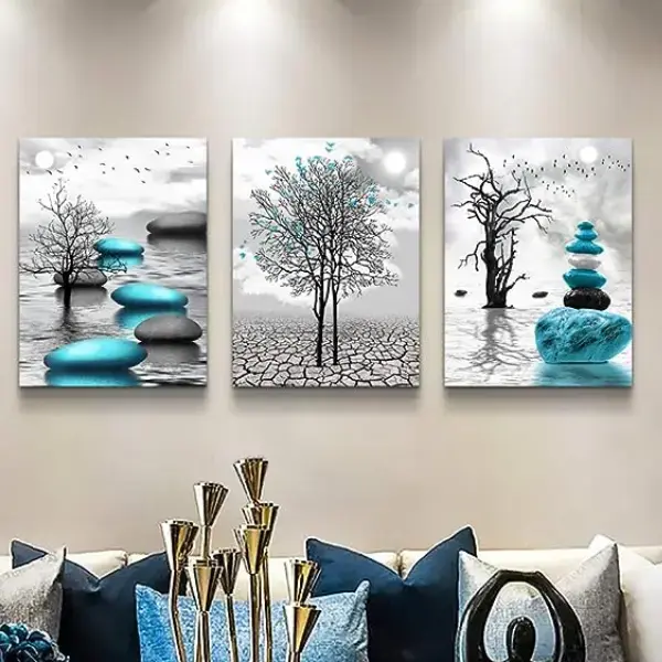 Elegant Black and White Canvas Wall Art Set Online in USA