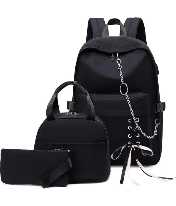 Stylish Girl Laptop Backpack Set with Lunch Bag and Pencil Purse Online on Amazon in USA