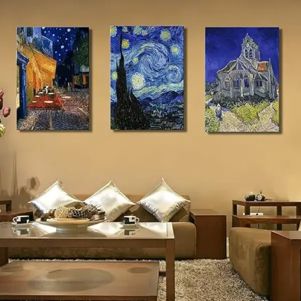 Vincent Van Gogh Starry Night Canvas Wall Art Set Online in USA - Amazon finds