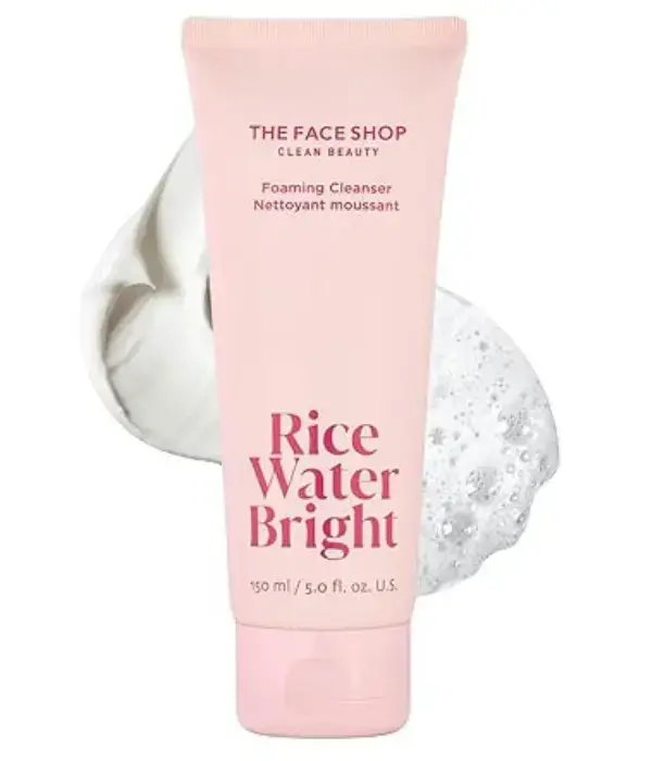 The Face Shop Rice Water Bright Foaming Facial Cleanser On Amazon USA