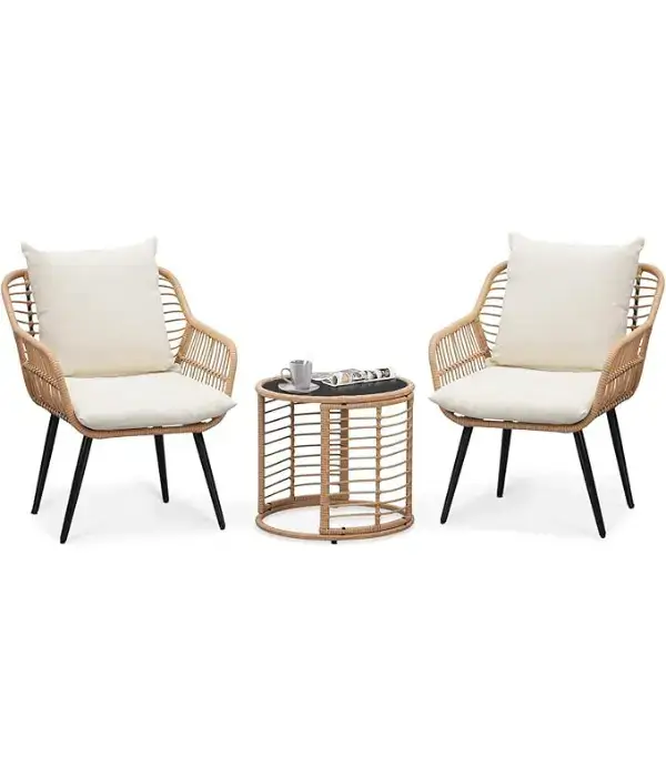 Wonlink Modern 3-Piece Outdoor Wicker Bistro Set Online on Amazon in USA