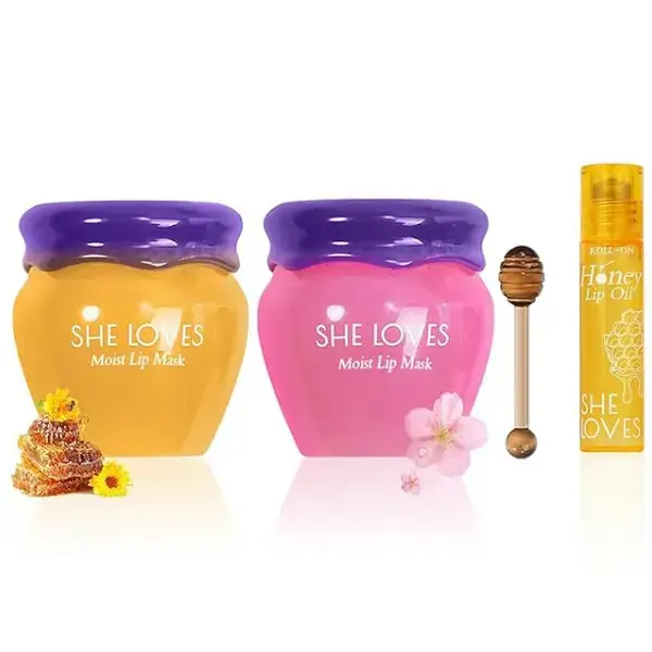 SHE LOVES 2PCS Lip Mask of Honey & Sakura on Amazon USA