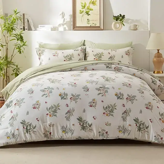 EMME's Botanical Sage Green Comforter Set on Amazon USA